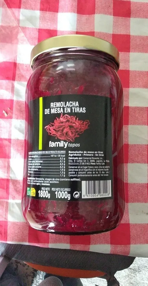 Remolacha en tiras
