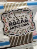 Rocas chocolate y galletas caramelizadas