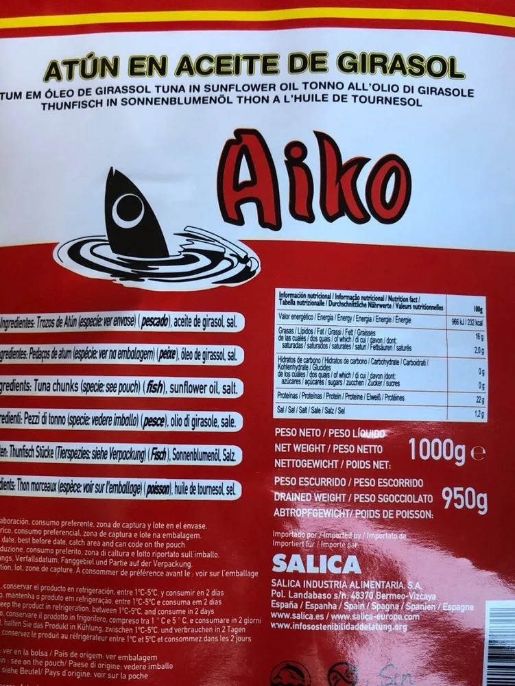 Atun en aceite de girasol
