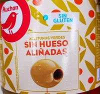Aceitunas verdes sin hueso aliñadas
