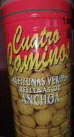 Aceitunas verdes rellenas de anchoa