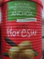 Aceitunas verdes manzanilla rellenas de anchoa