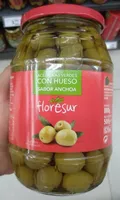Aceitunas verdes con hueso sabor anchoa
