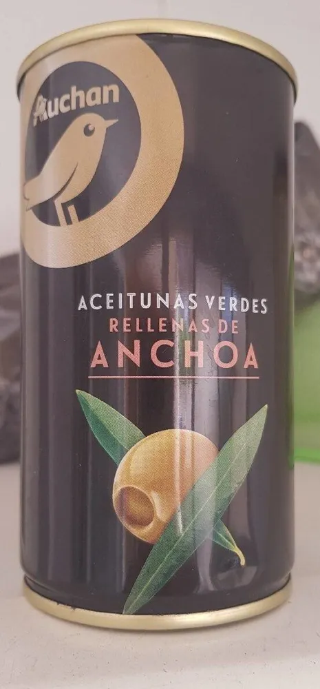 Aceitunas verdes rellenas de anchoas