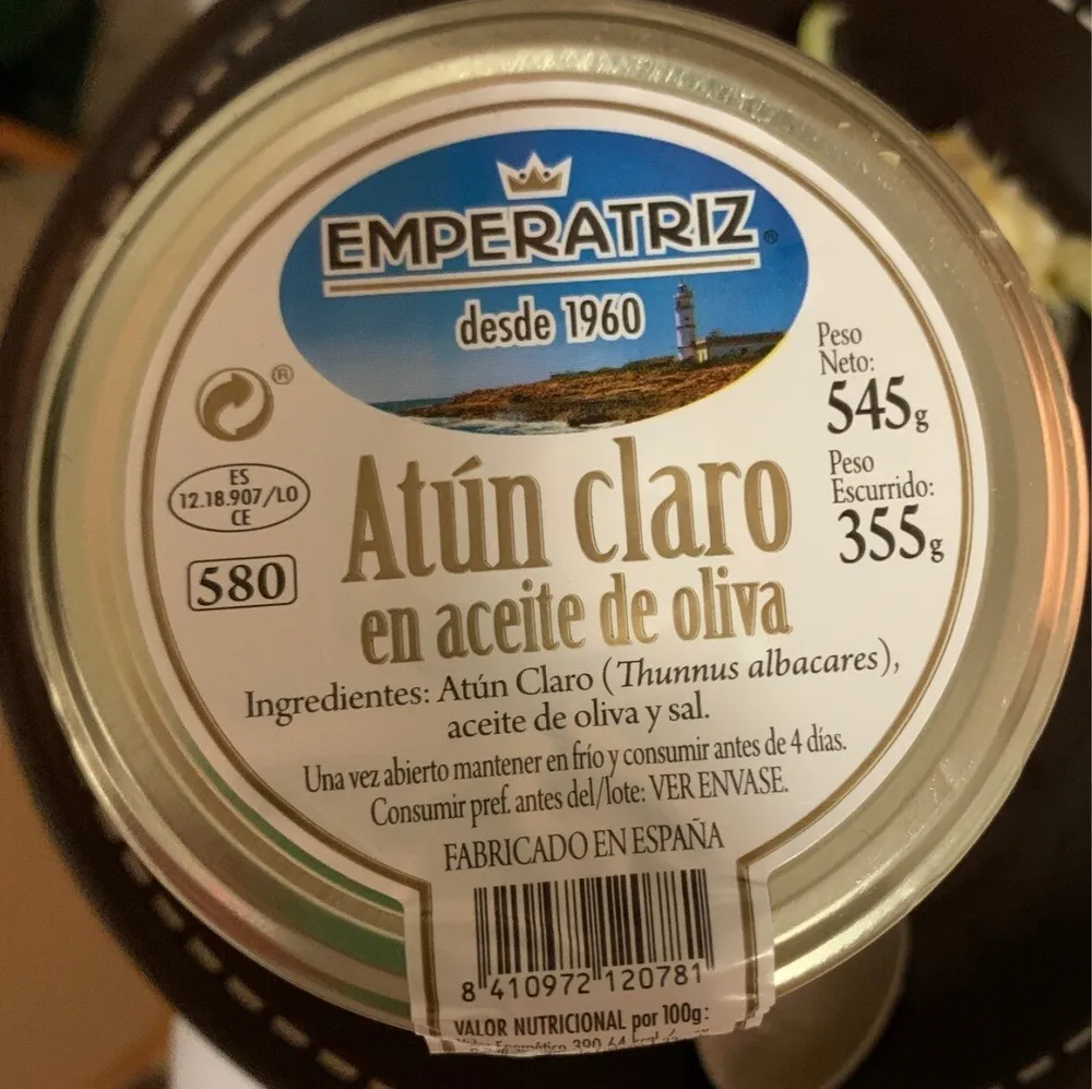 Atún claro en aceite de oliva
