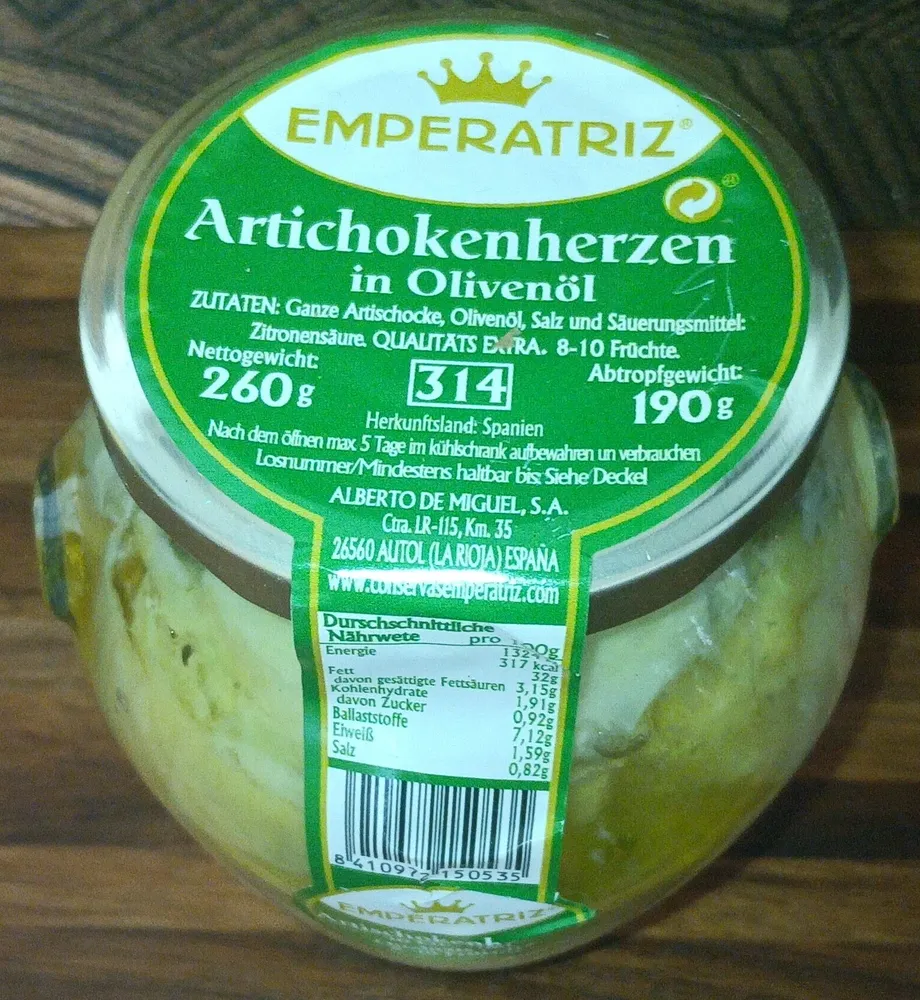 Artichokenherzen in Olivenöl