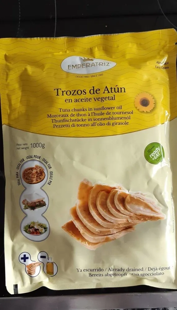Trozos atún aceite vegetal