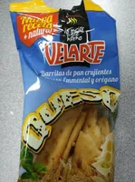 Barritas de pan crujientes con queso emmental y orégano