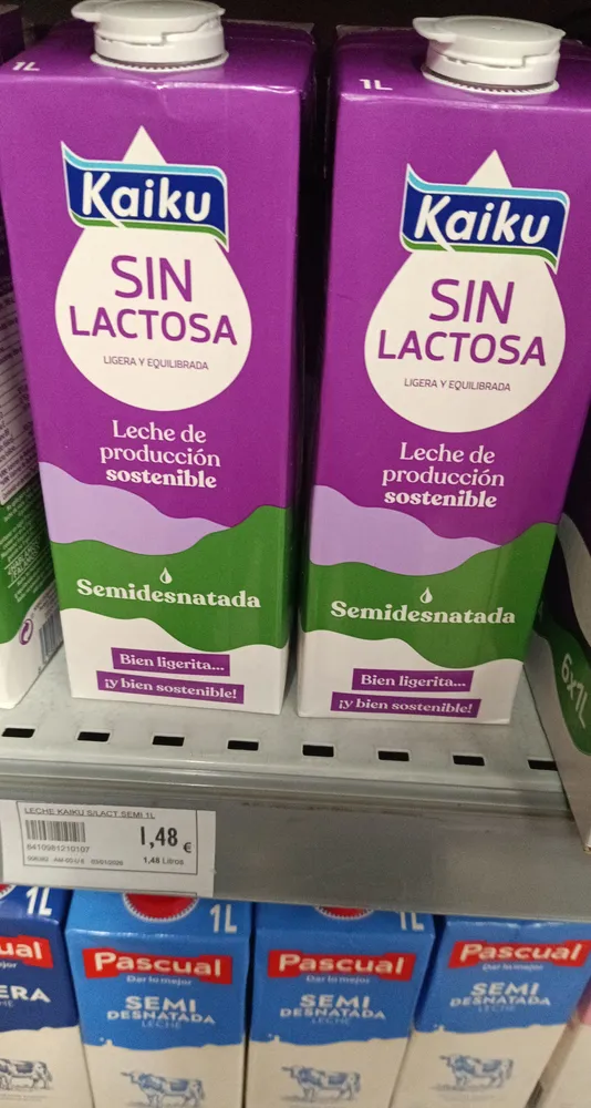 Leche semidesnatada sin lactosa