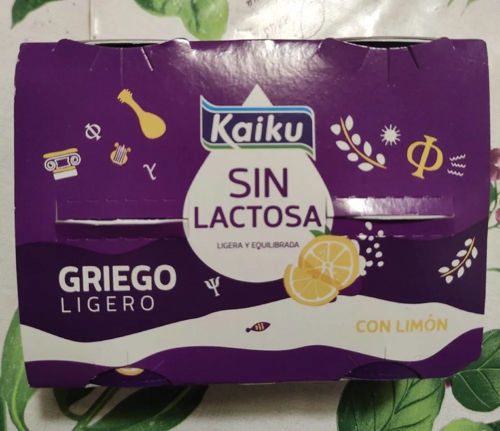 Griego limón sin lactosa