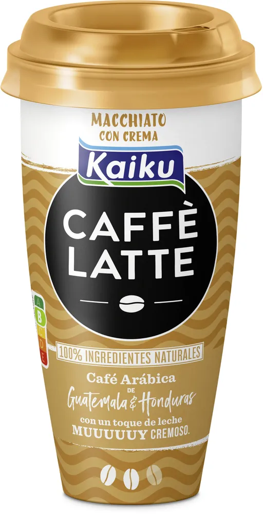 Caffé latte macchiato café arábica con leche