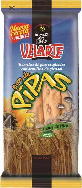 Barritas de pan crujientes con semillas de girasol