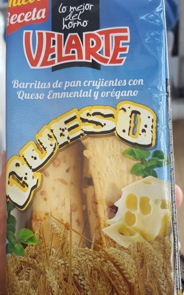 Barritas de pan con queso emmental y oregano
