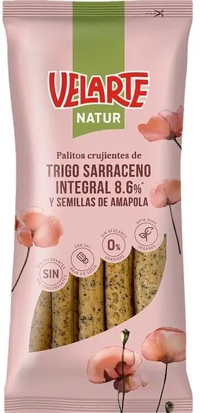 Palitos crujientes de trigo integral y semillas de amapola