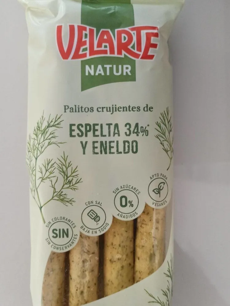 Palitos crujientes de espelta 34% y eneldo