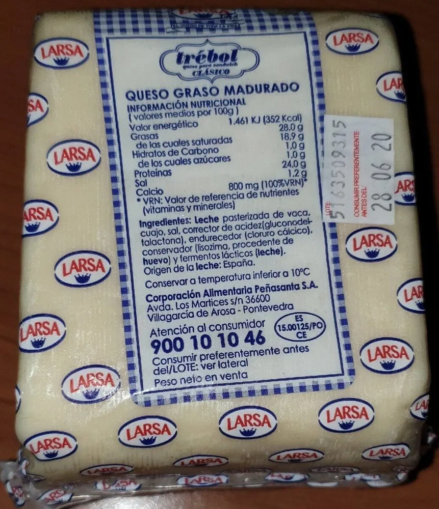 Queso graso madurado