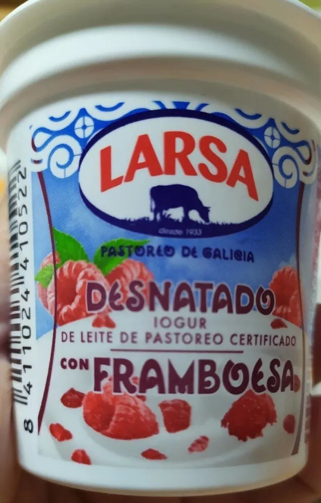Yogurt desnatada con frambuesa
