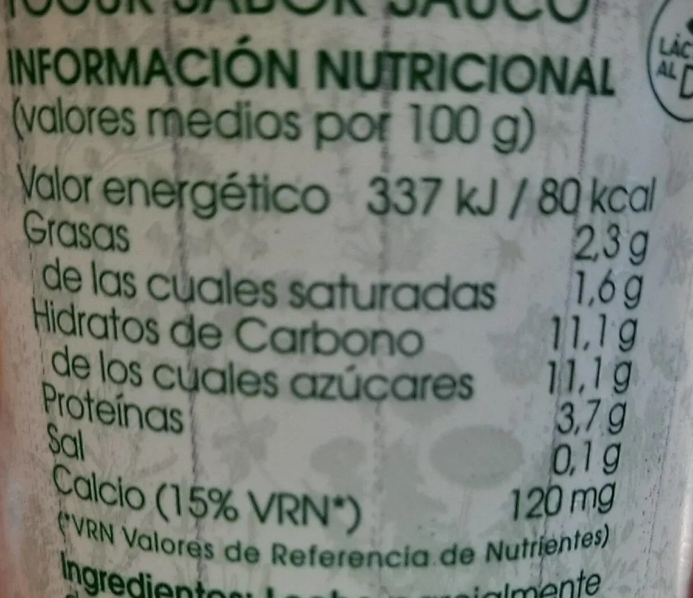 Yogur sabor saúco