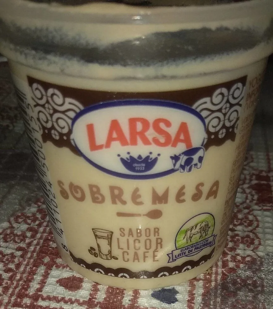 Sobremesa sabor licor café