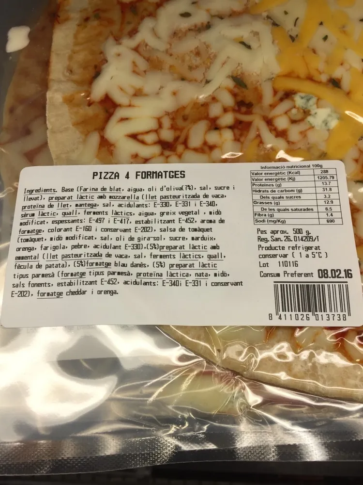 Pizza fresca al estilo artesanal