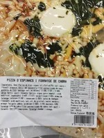 Pizza de espinacas y queso de cabra