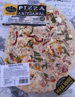 Pizza de pollo vegetal