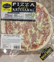 Pizza al estilo artesanal Jamón y queso