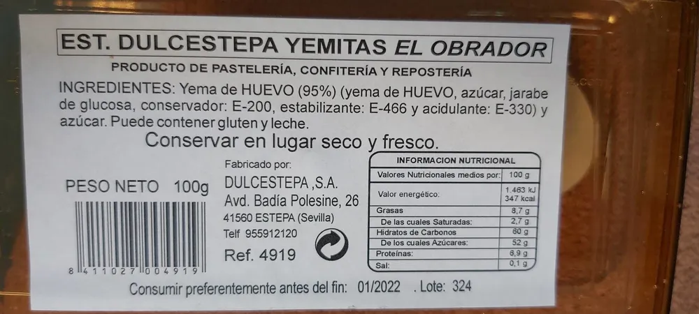 Dulcestepa yemitas el obrador