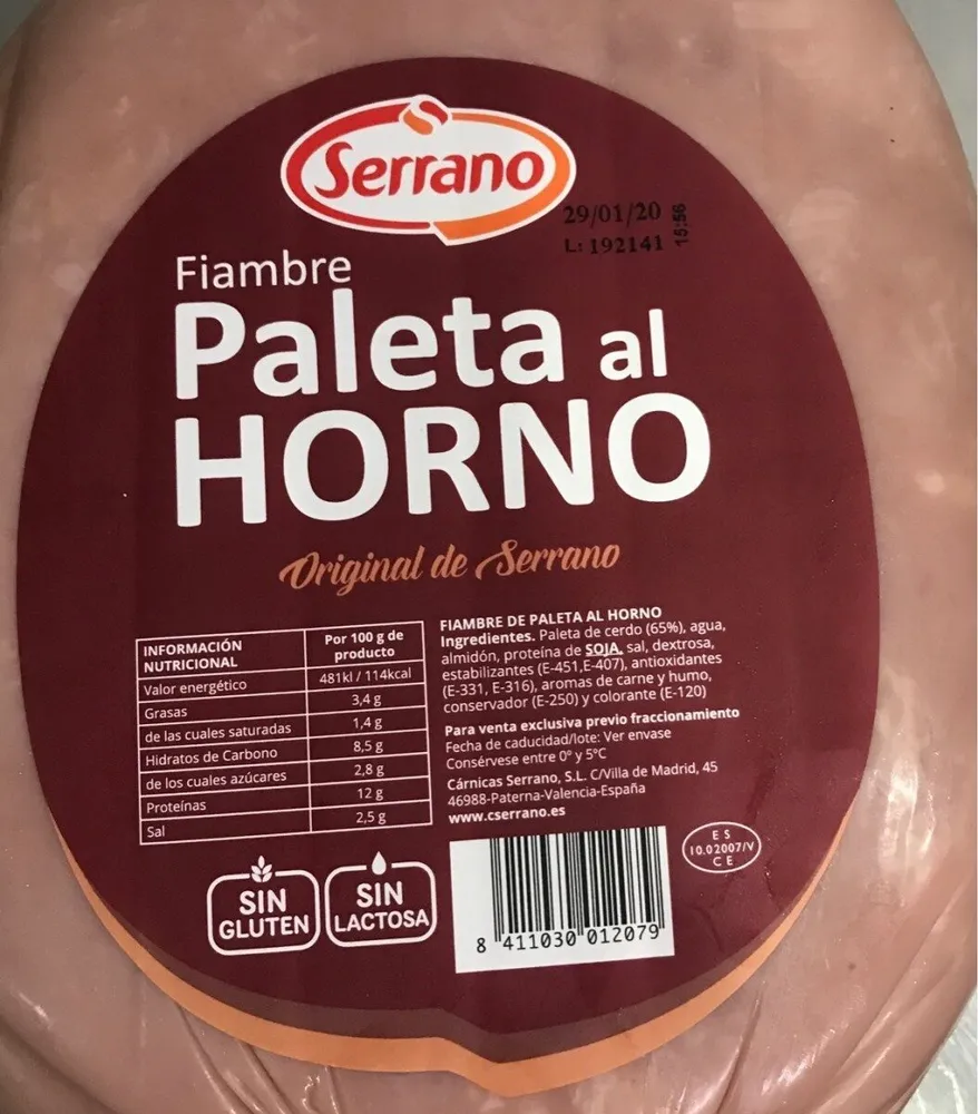 Fiambre Paleta al Horno