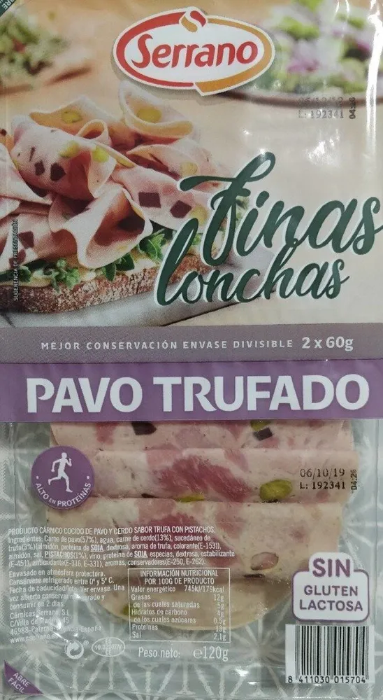 Pavo trufado finas lonchas