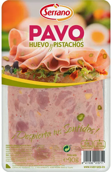 Pavo con huevo y pistachos
