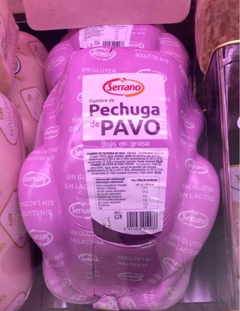 Fiambre de pechuga de pavo