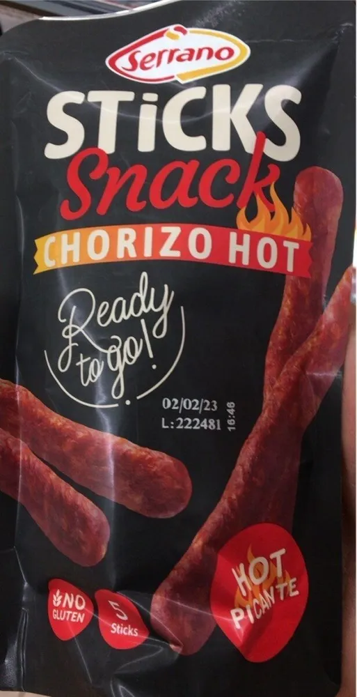 stick snack chorizo hot