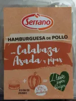 Hamburguesa de pollo con Calabaza asada y pipas