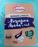 Burger de pollo con berenjena asada y miel