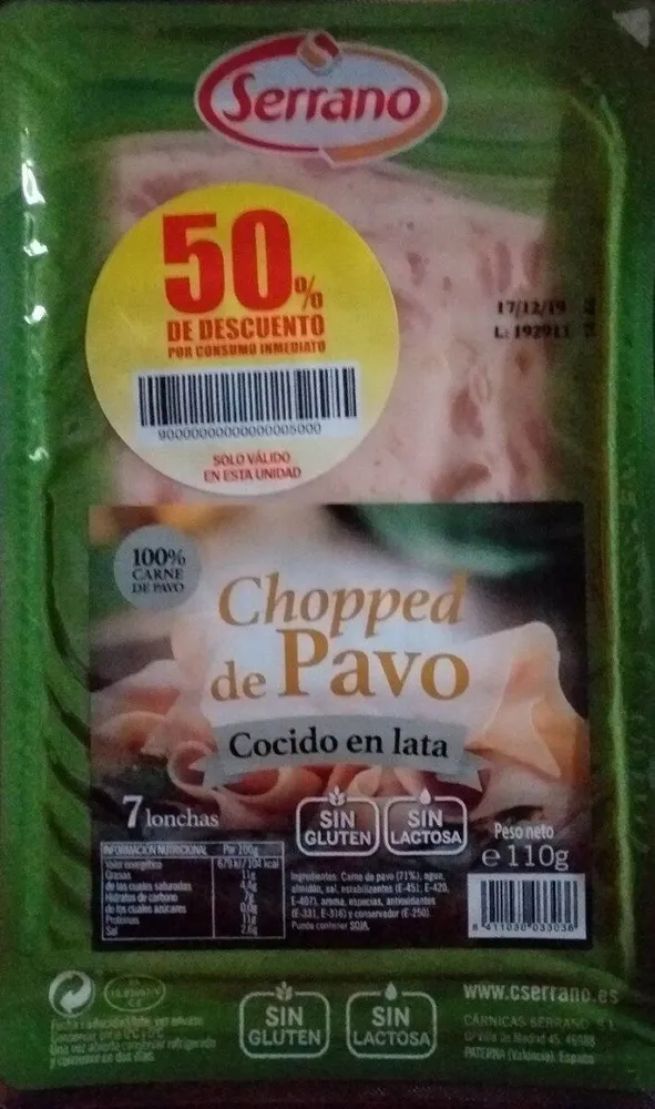 Choped de pavo
