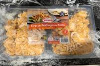 Tiras de pechuga de pollo al horno