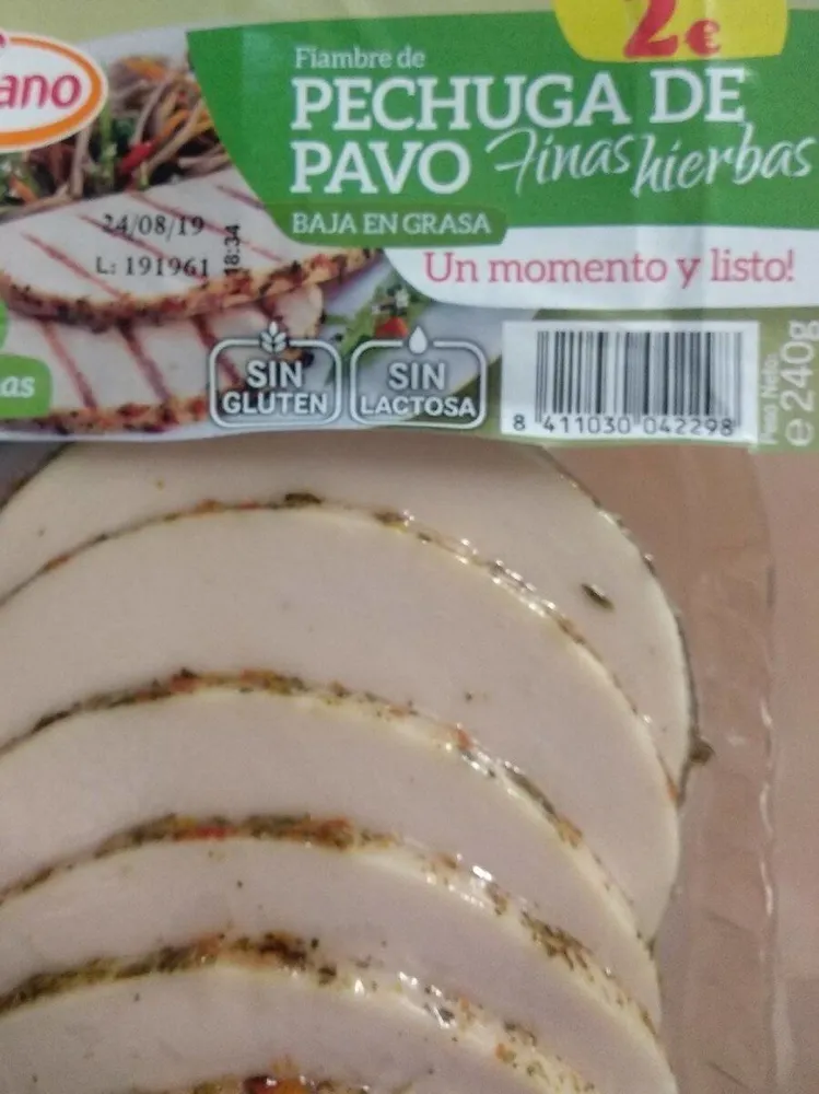 Pechuga de pavo finas hierbas