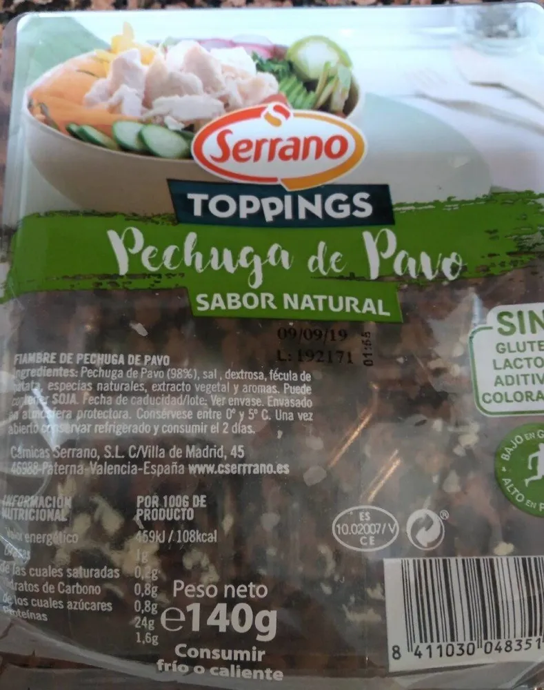 Toppings pechuga de pavo