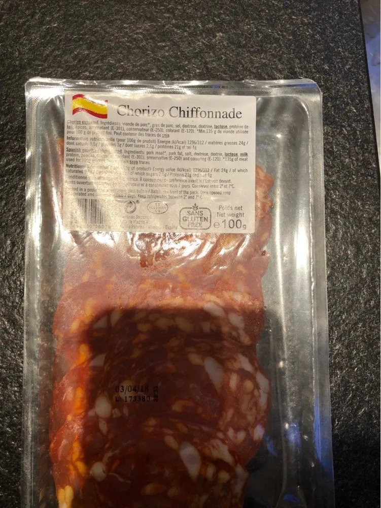 Chorizo chiffonnade