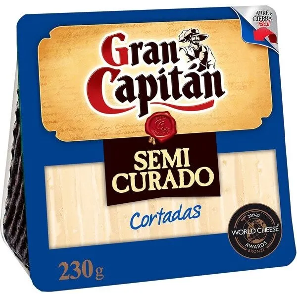 Queso cortado semicurado