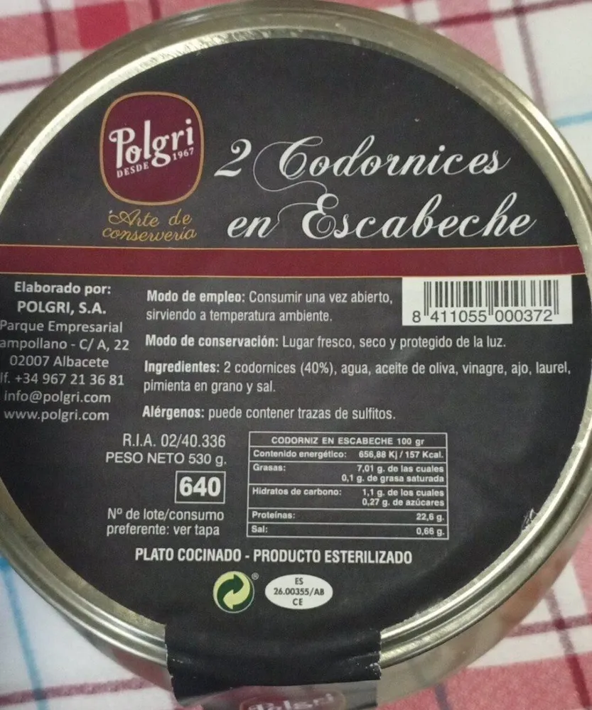 Codornices en escabeche