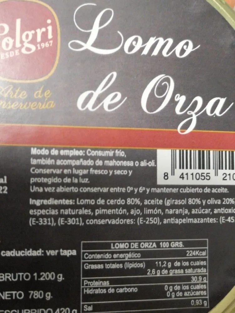 Lomo de orza