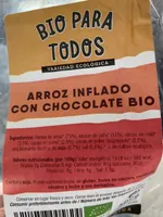 Arroz inflado con chocolate bio
