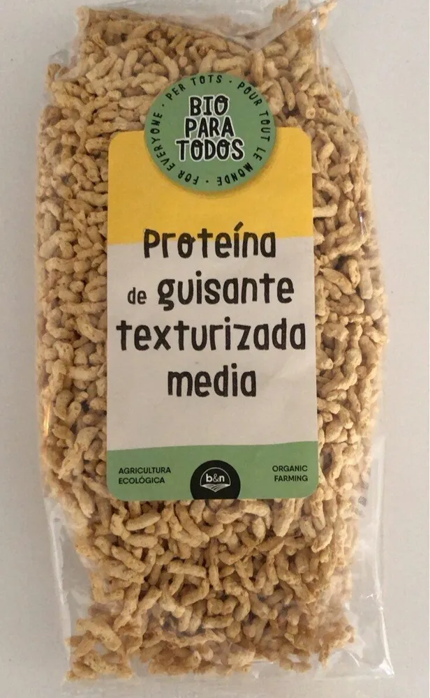 Proteína de guisante texturizada media