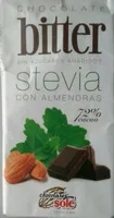Chocolate bitter stevia con almendras