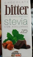 Chocolate bitter con stevia con avellanas