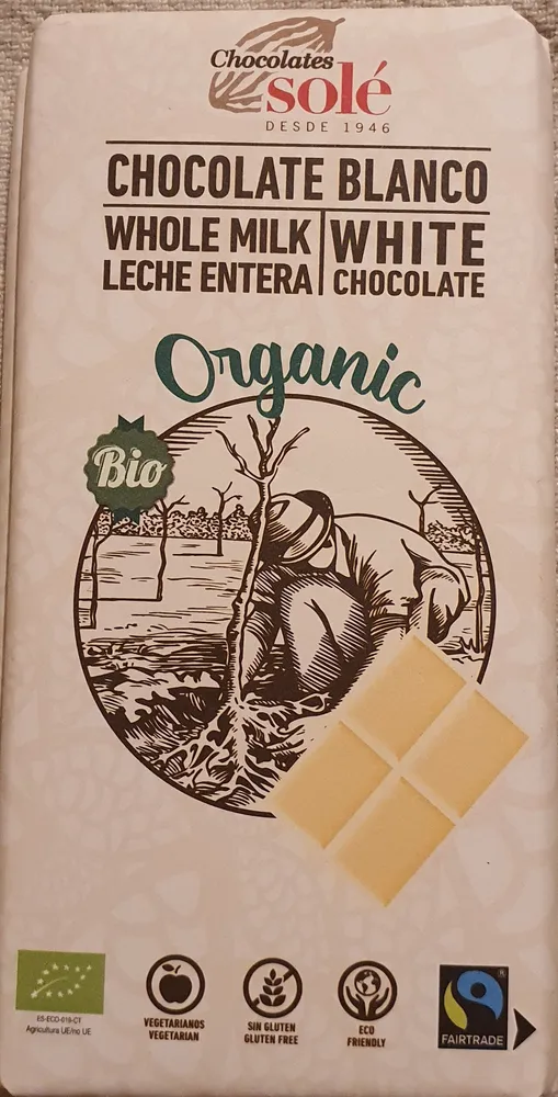 Chocolat blanc biologique