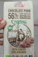 Chocolate puro 56% con gengibre