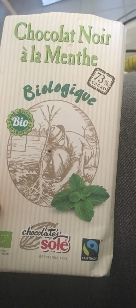 Chocolat noir a la menthe